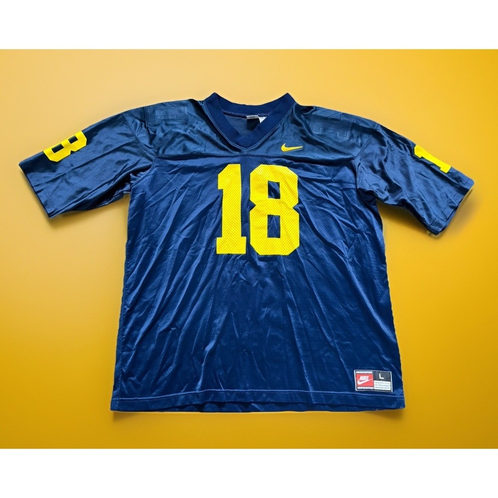 Vintage Michigan Wolverines Nike Football Jersey NCAA #18 Amani Toomer Large USA